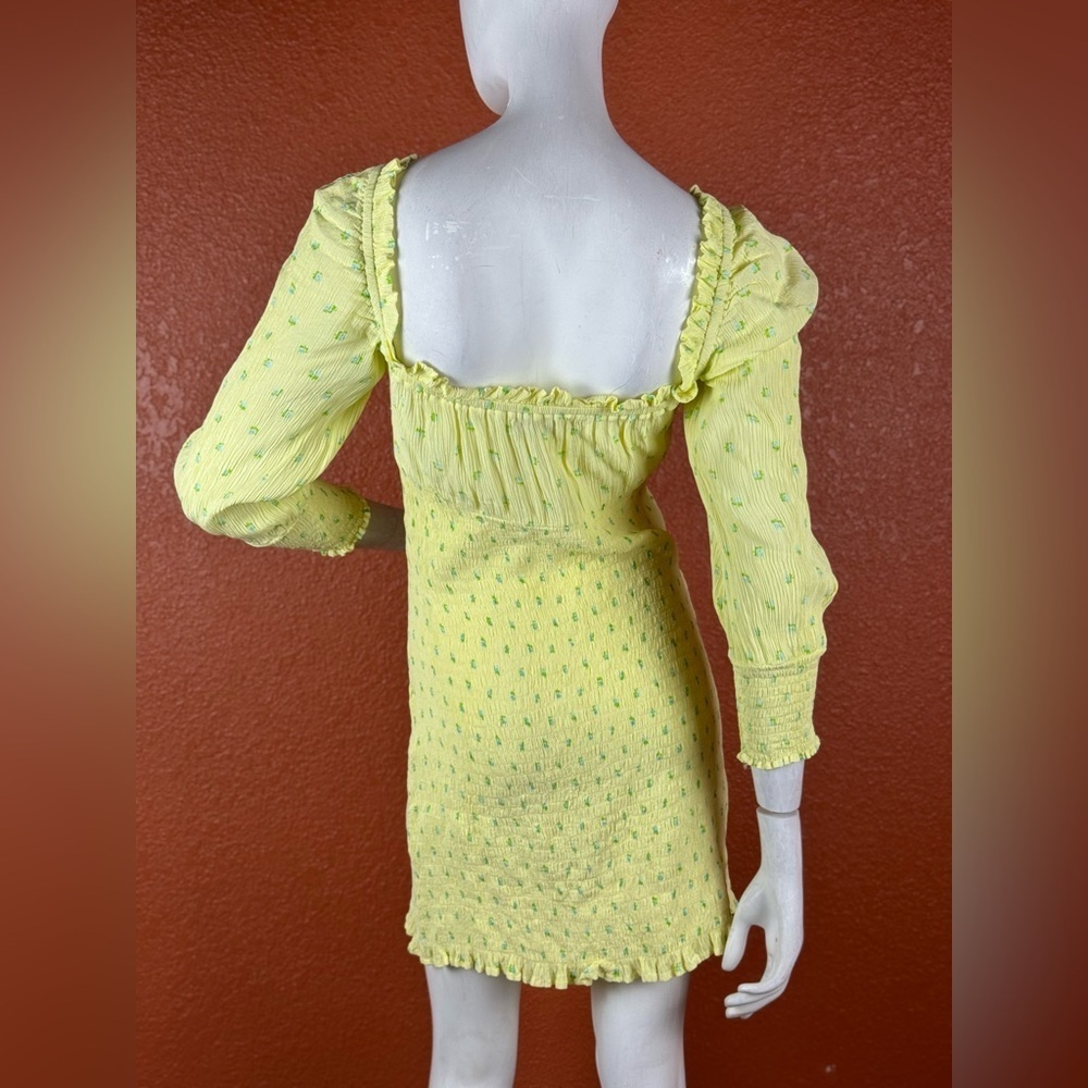 Faithfull the Brand Yellow Long Sleeve Sundress. D49 - Picture 10 of 15